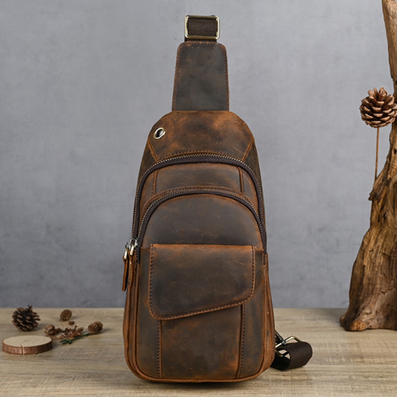 Luxury Bags With Zipper - Tasarımcı Lüks Çok Fonksiyonlu Erkek Göğüs