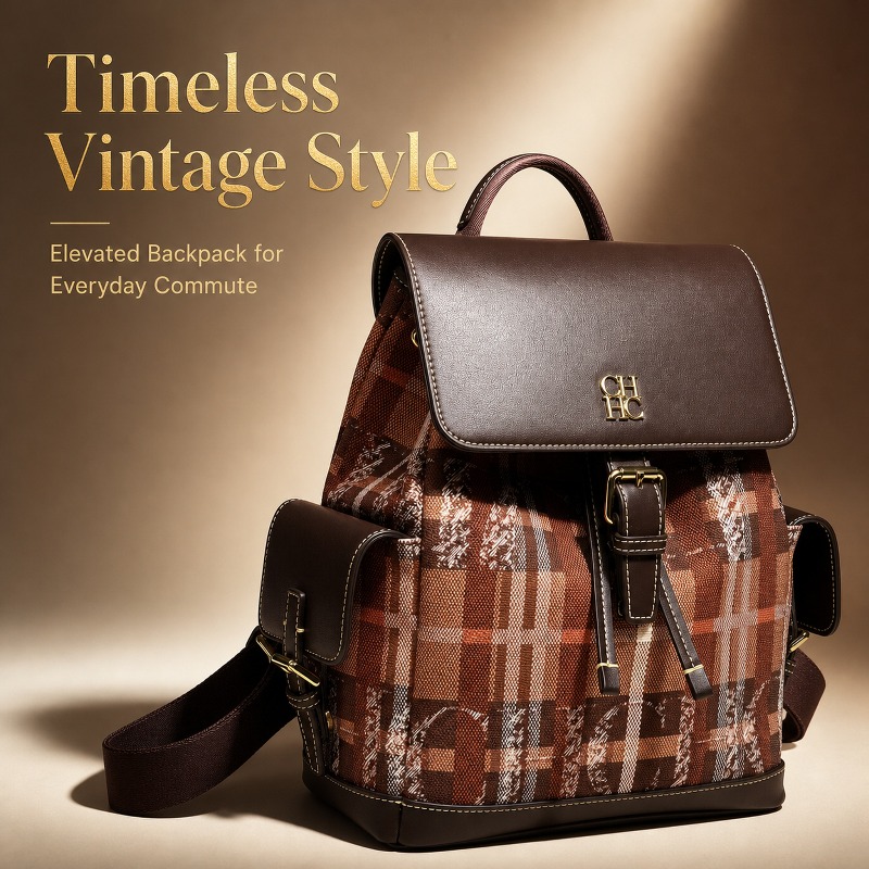 Luxury Bags - CHHC Moda Renk Bloklu Sırt Çantası