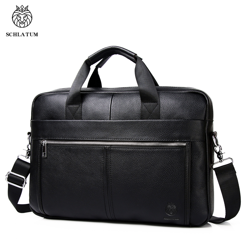 Luxury Bags That Fit Laptop - SCHLATUM Hakiki Deri Evrak Çantaları Sert