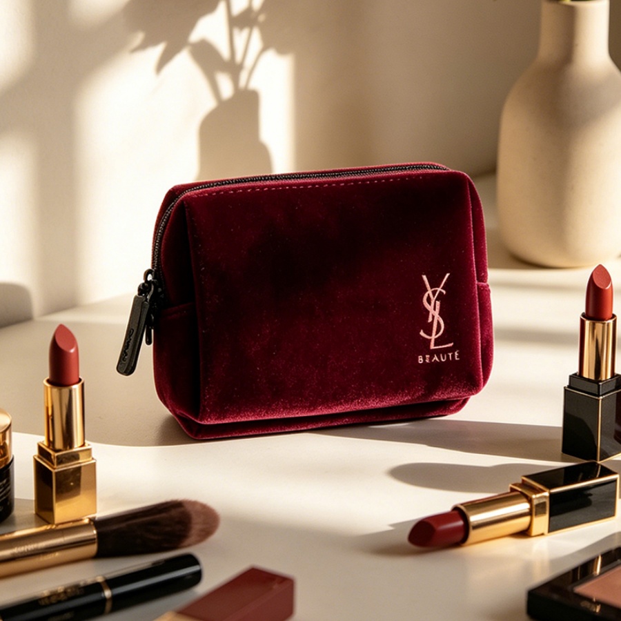 Luxury Designer Bags Ysl - YSL'nin Çantası Şarap Kırmızısı Kadife Mini