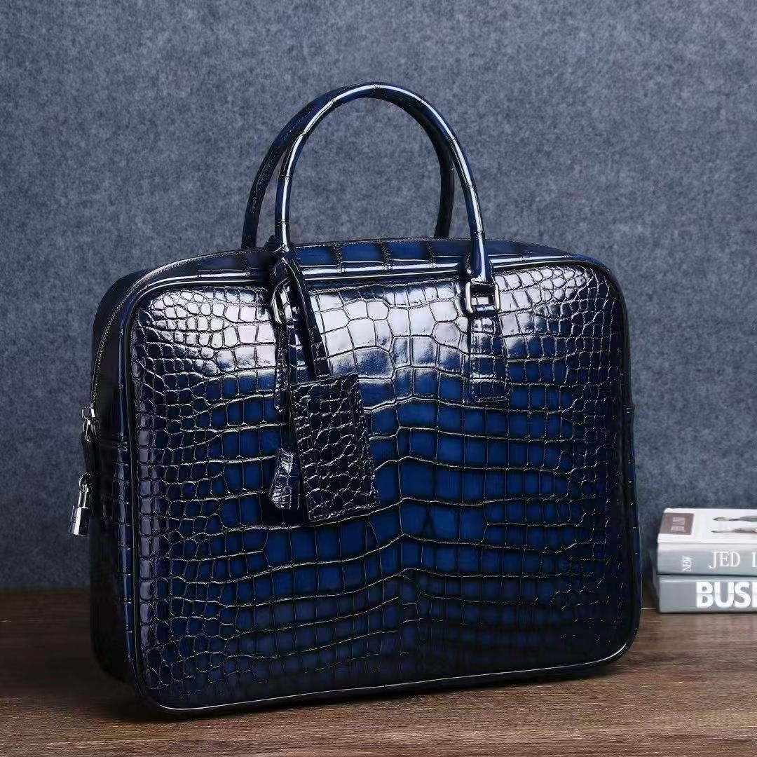 Luxury Bags That Fit Laptop - 2025 Yeni Lüks Timsah Desen Hakiki