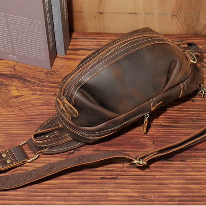 Luxury Bags With Zipper - Moda tasarım lüks erkek Sling göğüs