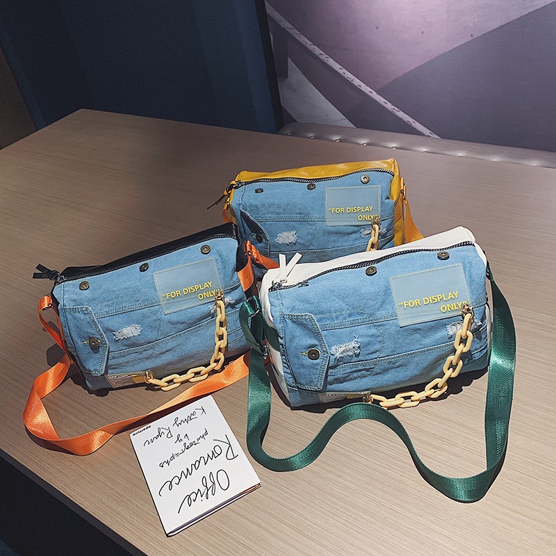Moda Denim kadınlar omuz çanta - Luxury Bags Blue incelemesi ve fiyatı