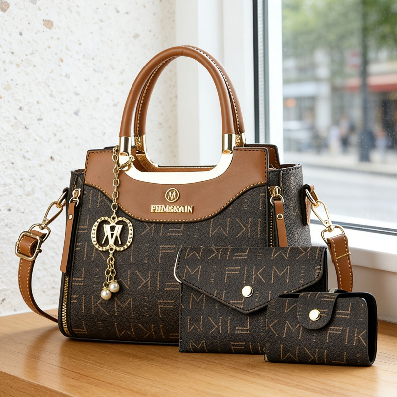 3 parçalı hafif lüks baskılı h - Luxury Bags incelemesi ve fiyatı