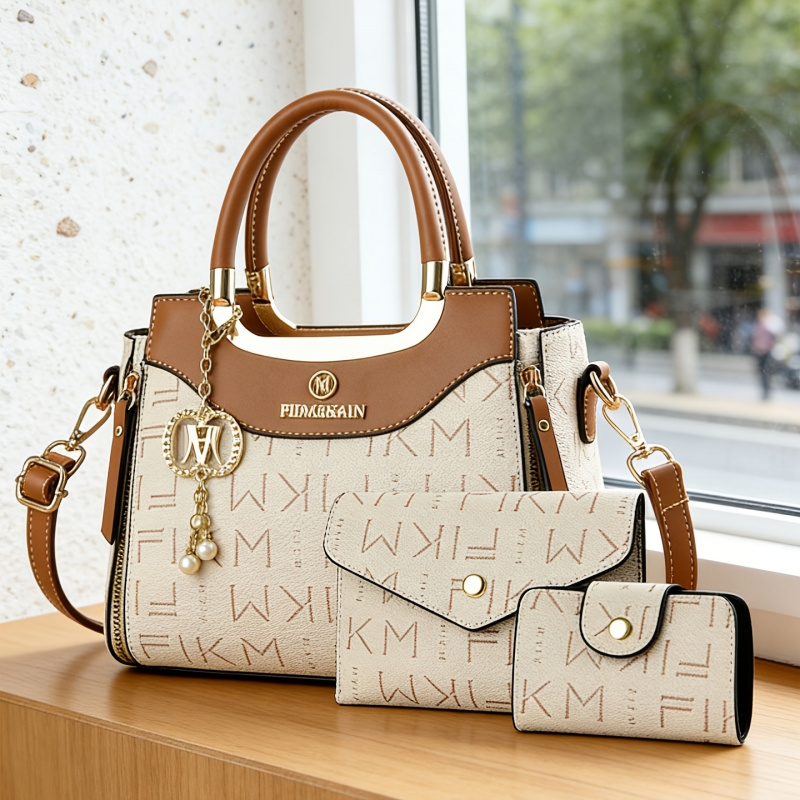 3 parçalı hafif lüks baskılı h - Luxury Bags incelemesi ve fiyatı