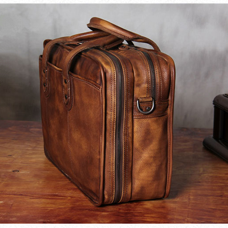 Lüks Vintage Hakiki Deri Erkek - Luxury Bags That Fit Laptop incelemesi ve fiyatı
