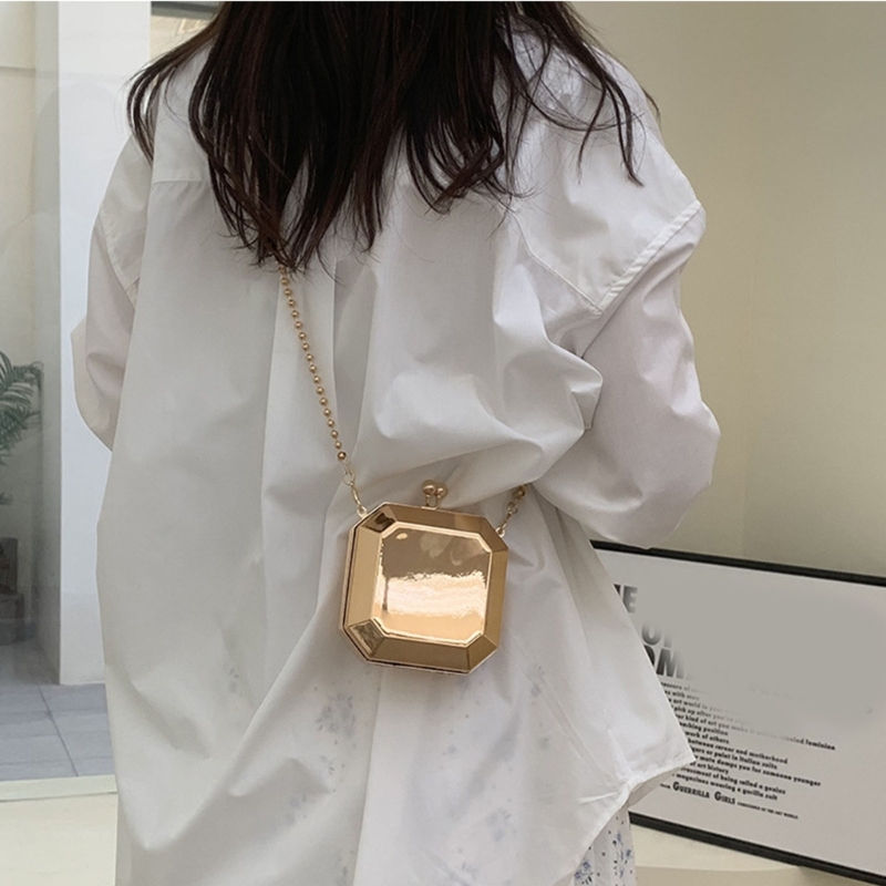 Mini lüks altın parti akşam de - Luxury Bags With Zipper incelemesi ve fiyatı