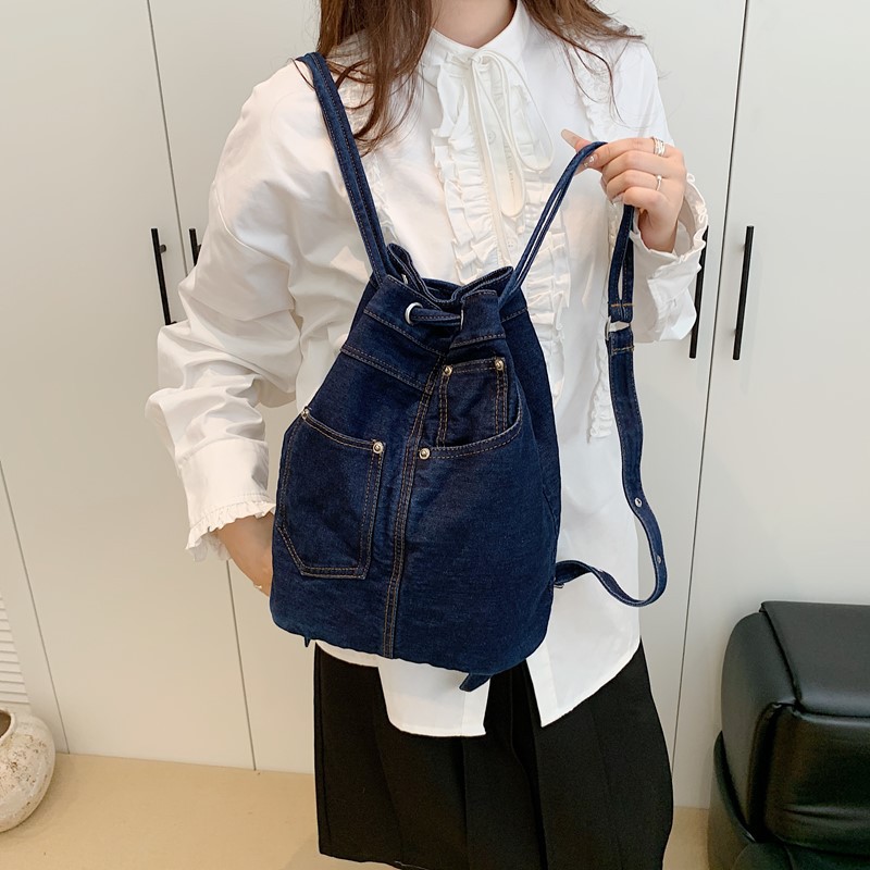 Denim Kadın Sırt Çantaları Rah - Luxury Bags Blue incelemesi ve fiyatı